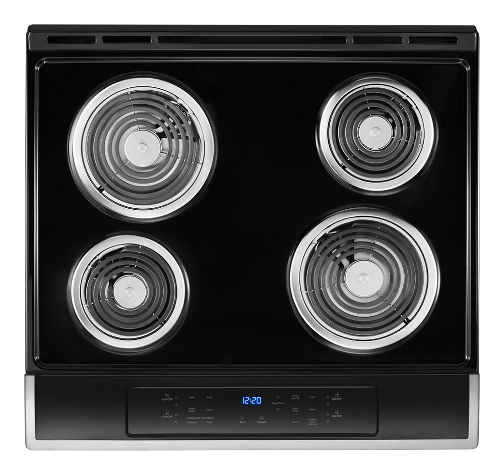 Whirlpool WEC310S0FS 4.8 Cu. Ft. Guided Electric Front Control Coil Range