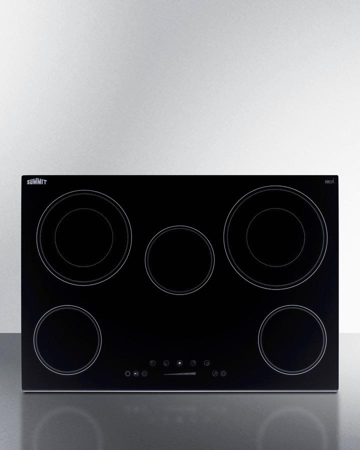 Summit CR5B30T7B 30" Wide 208-240V 5-Burner Radiant Cooktop