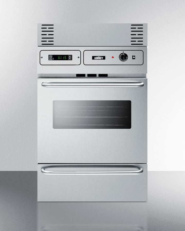 Summit TTM7882BKW 24" Wide Gas Wall Oven