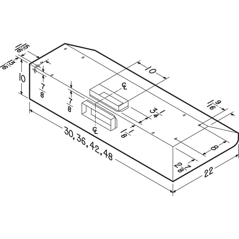 Broan E6442SS Broan® Elite 42-Inch Pro-Style Under-Cabinet Range Hood W/ Internal Blower & Light, Stainless Steel