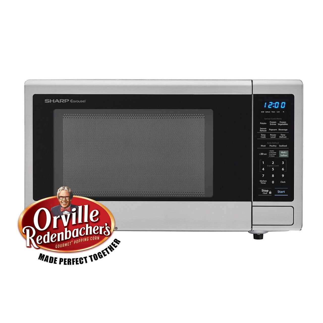 Sharp SMC1442CS 1.4 Cu. Ft. 1000W Sharp Stainless Steel Carousel Countertop Microwave Oven