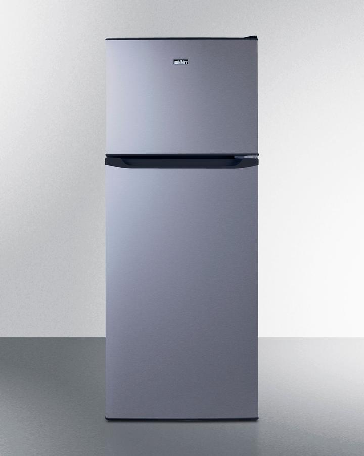 Summit FF1093SSIM 24" Wide Top Mount Refrigerator-Freezer With Icemaker
