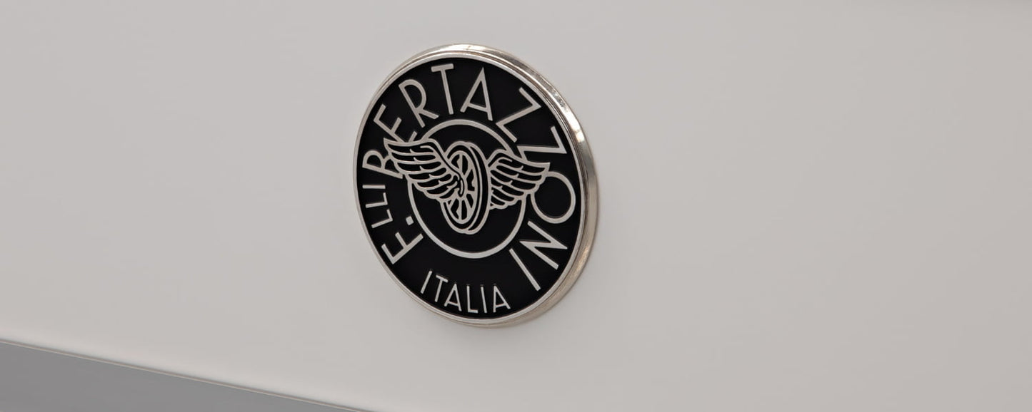 Bertazzoni HERT486GGASNET 48 Inch All-Gas Range 6 Brass Burner And Griddle Nero Matt