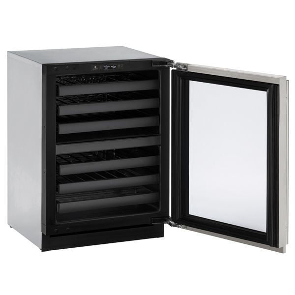 U-Line U3024ZWCS15B 3024Zwc 24" Dual-Zone Wine Refrigerator With Stainless Frame Finish And Left-Hand Hinge Door Swing (115 V/60 Hz Volts /60 Hz Hz)