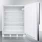 Summit FF7SSHVADA Ada Compliant Commercial All-Refrigerator For Freestanding General Purpose Use, Auto Defrost W/Ss Door, Thin Handle, And White Cabinet
