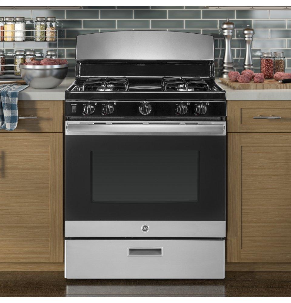Ge Appliances JGBS30REKSS Ge® 30" Free-Standing Gas Range