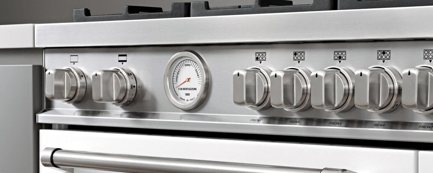 Bertazzoni MAS365DFMNEV 36 Inch Dual Fuel Range, 5 Burner, Electric Oven Nero Matt