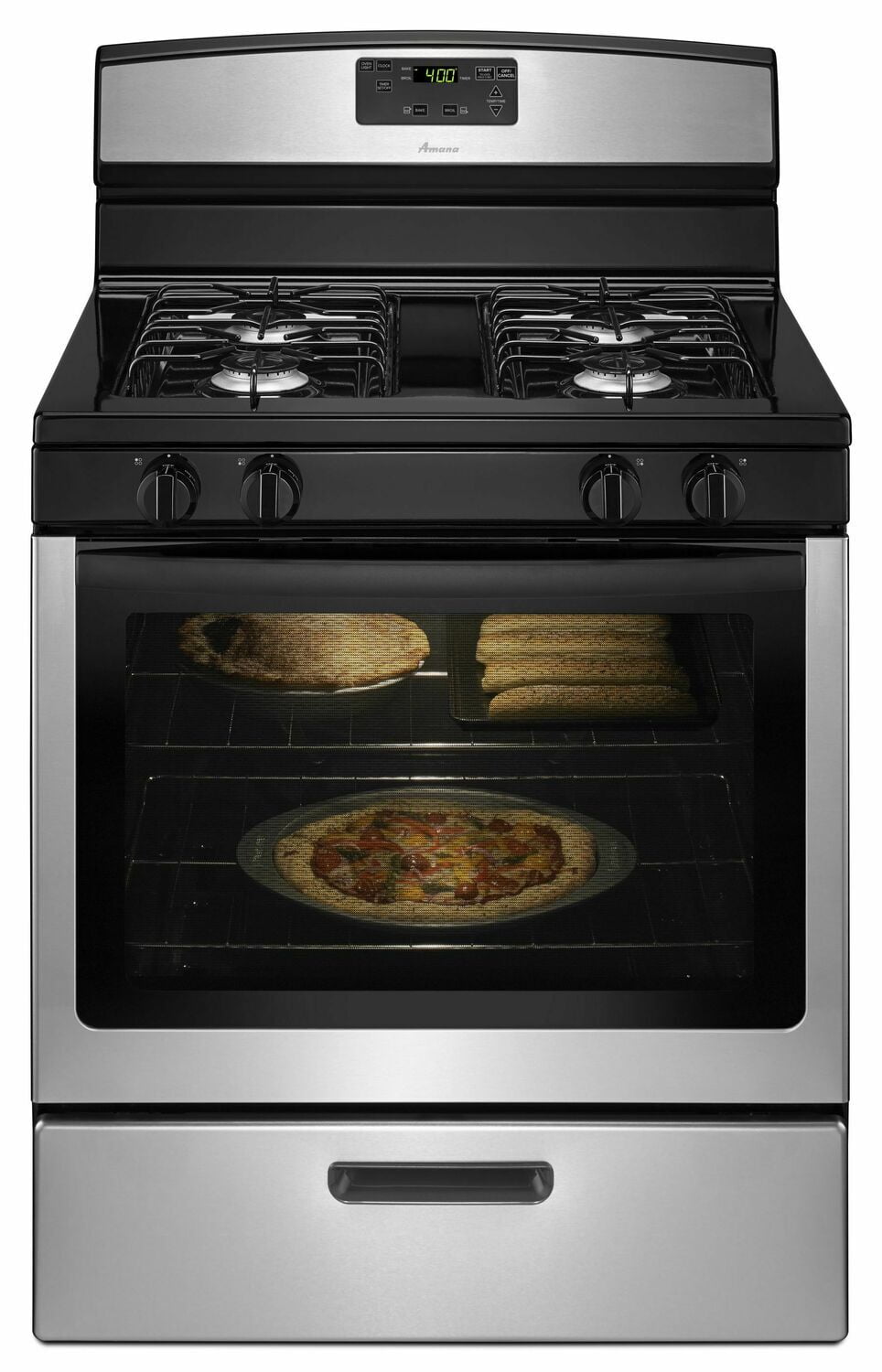 Amana AGR5330BAS 30-Inch Gas Range With Easy Touch Electronic Controls - Stainless Steel