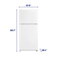 Element Appliance ERT14CSCW Element 14.2 Cu. Ft. Top Freezer Refrigerator - White