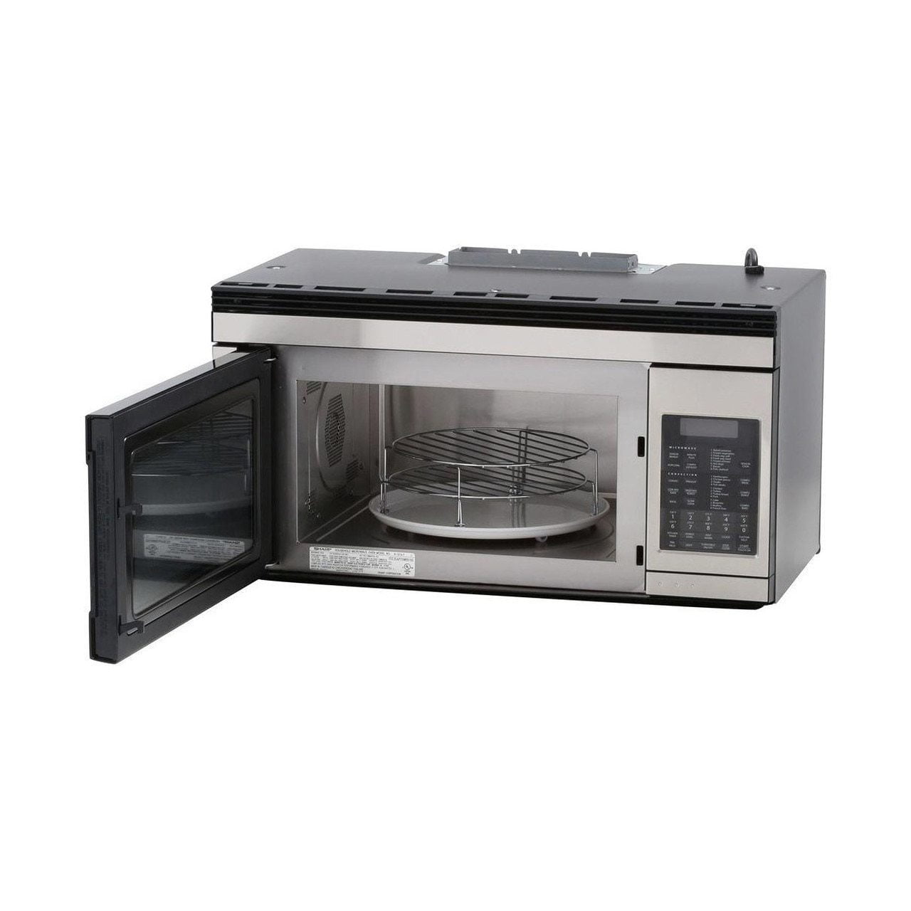 Sharp R1874TY 1.1 Cu. Ft. 850W Sharp Stainless Steel Over-The-Range Convection Microwave Oven