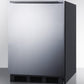 Summit AL752BBISSHH Ada Compliant Built-In Undercounter All-Refrigerator For General Purpose Use, Auto Defrost W/Ss Wrapped Door, Horizontal Handle, And Black Cabinet