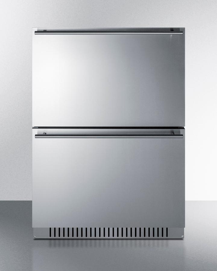 Summit ADRF244CSS 24" Wide 2-Drawer Refrigerator-Freezer, Ada Compliant