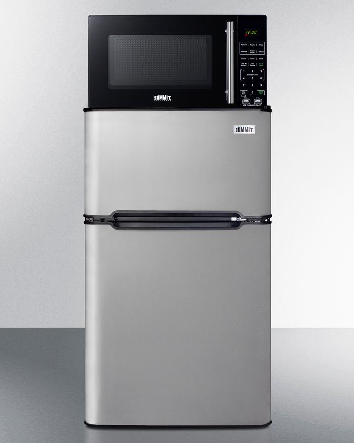 Summit MRF34BSSA Microwave/Refrigerator-Freezer Combination With Allocator