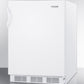 Summit FF7BIADA Ada Compliant Built-In Undercounter All-Refrigerator For General Purpose Or Commercial Use, With Flat Door Liner, Auto Defrost Operation And White Exterior
