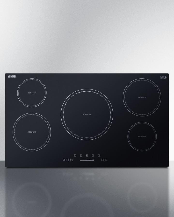 Summit SINC5B36B 36" Wide 208-240V 5-Zone Induction Cooktop