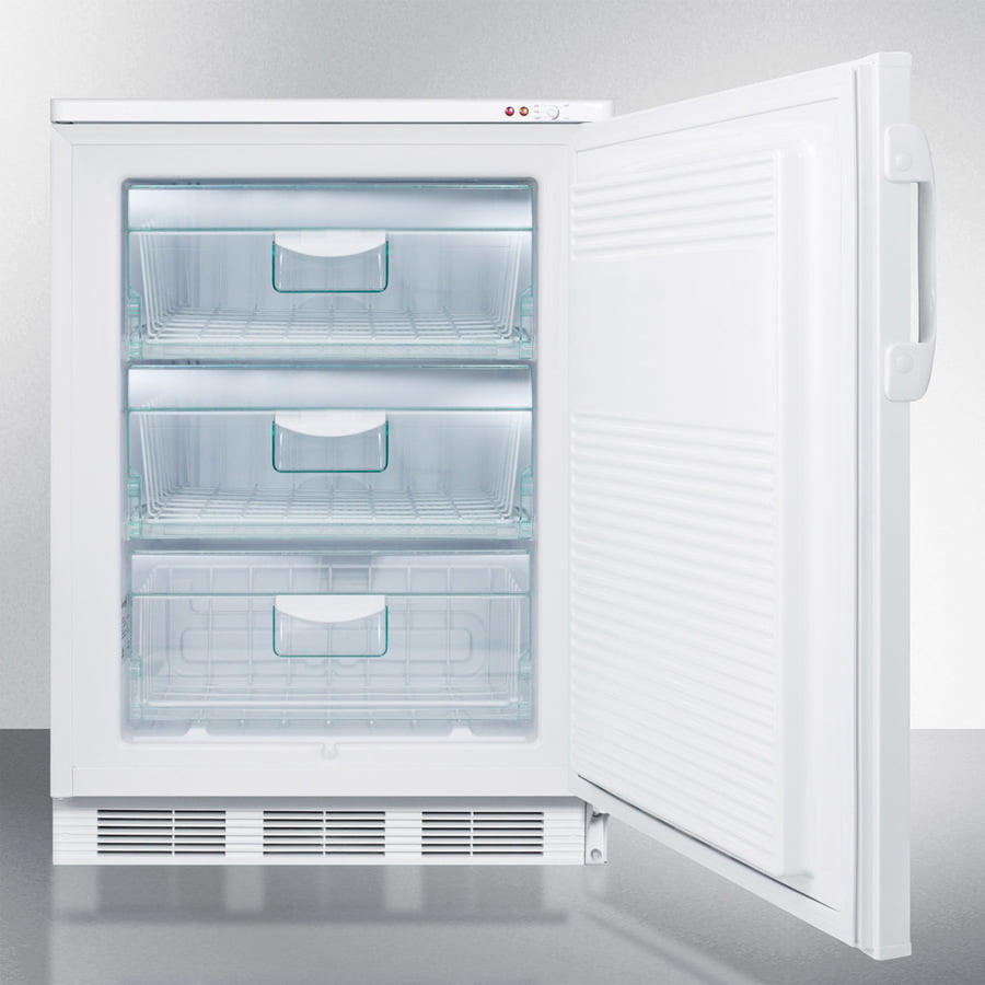 Summit VT65MLMED 24" Wide All-Freezer For Freestanding Use Capable Of -25 C Operation; Includes Audible Alarm, Lock, And Hospital Grade Plug