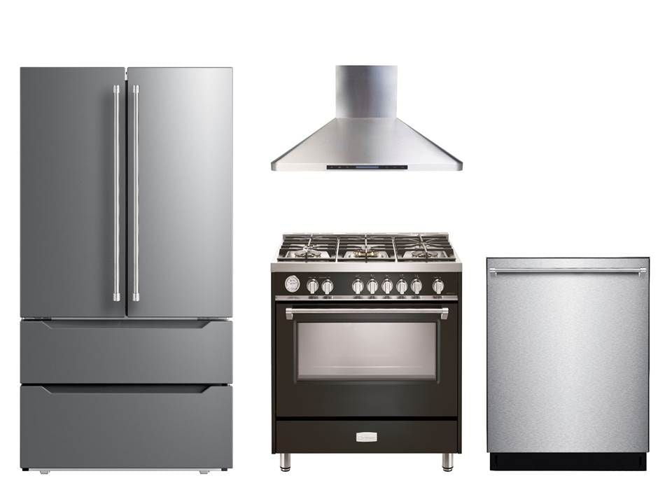 Verona VDFSGG365GB Gloss Black 36" Designer Gas Range