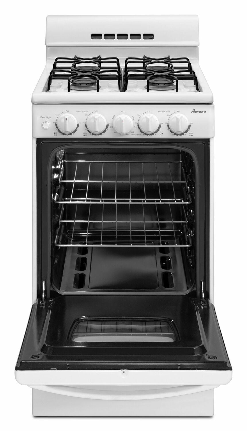 Amana AGG222VDW 20-Inch Gas Range With Compact Oven Capacity - White