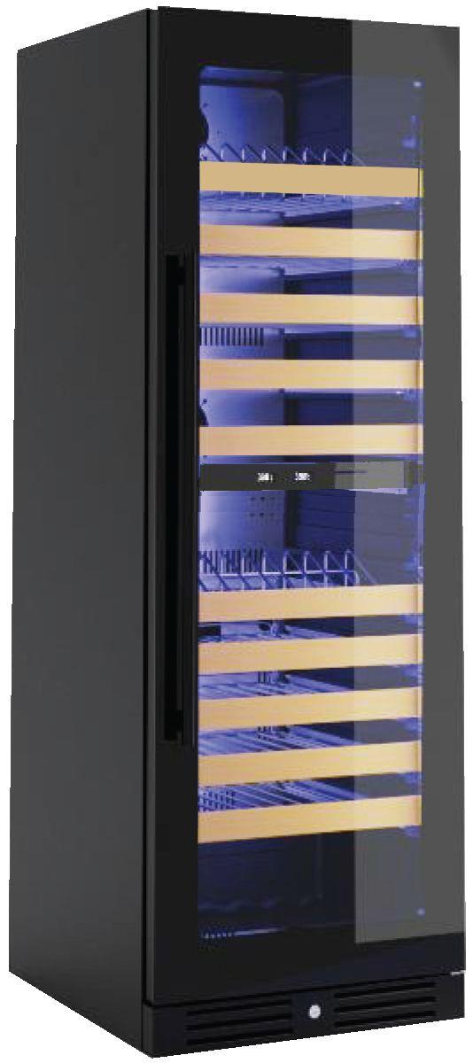 Xo Appliance XOU2470WDZGB Tall Dual Zone Wine Black Glass