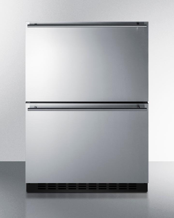 Summit ADRF244OS 24" Wide Outdoor 2-Drawer Refrigerator-Freezer, Ada Compliant