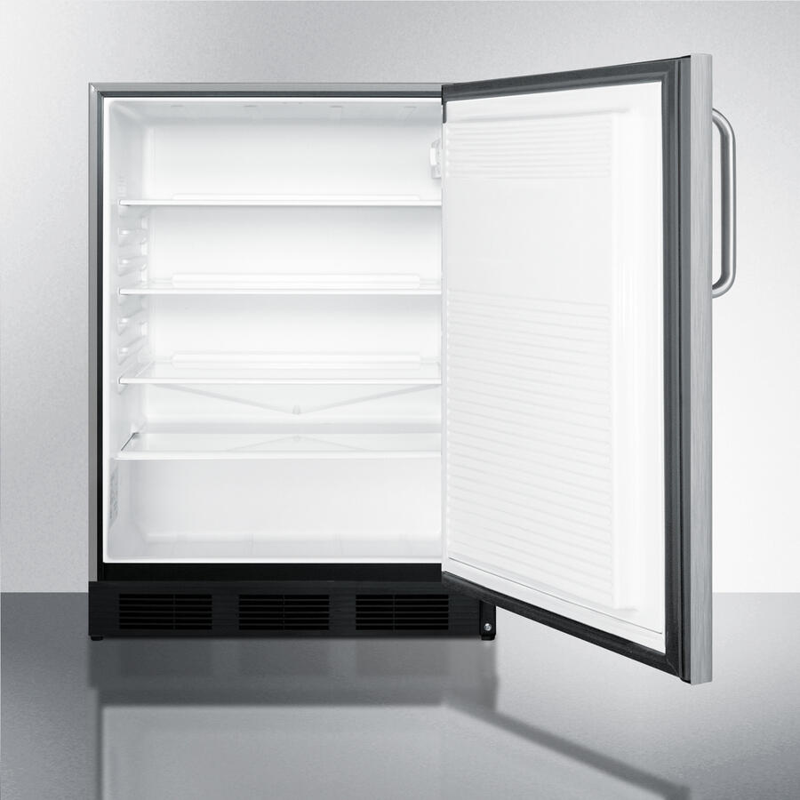 Summit SPR7OSSTADA Ada Compliant Commercial Outdoor Refrigerator In Complete Stainless Steel, Designed For Built-In Or Freestanding Use
