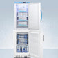 Summit ARS3PVADA305AFSTACK Stacked Combination Of Ars3Pv Automatic Defrost Vaccine Refrigerator With Antimicrobial Silver-Ion Handle And Ada305Af Manual Defrost Vaccine Freezer, Both With Hospital Grade Cords With 'Green Dot' Plugs