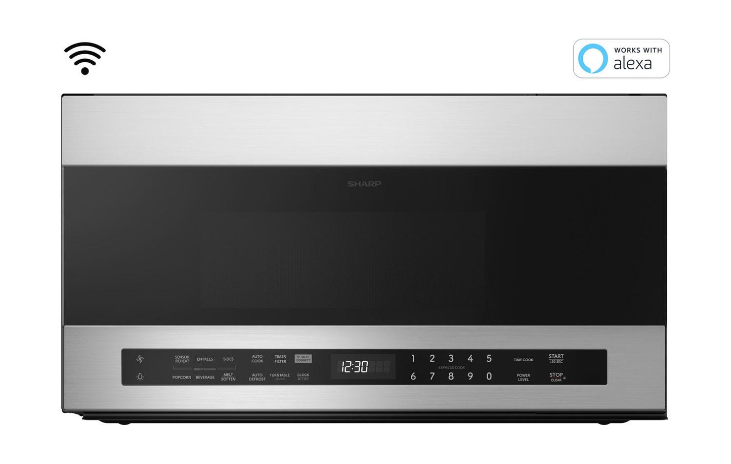 Sharp SMO1969JS 1.9 Cu. Ft. Smart Over-The-Range-Microwave Oven