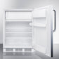 Summit CT66LSSTBADA Freestanding Ada Compliant Refrigerator-Freezer For General Purpose Use, W/Dual Evaporator Cooling, Cycle Defrost, Lock, Ss Door, Tb Handle, And White Cabinet