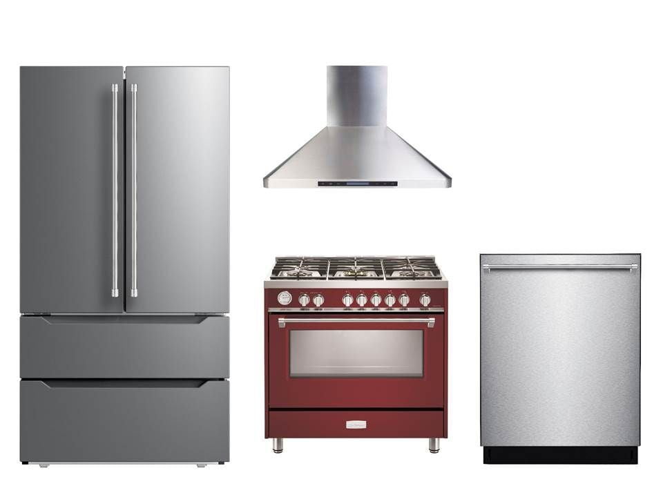 Verona VDFSGG365BU Burgundy 36" Designer Gas Range