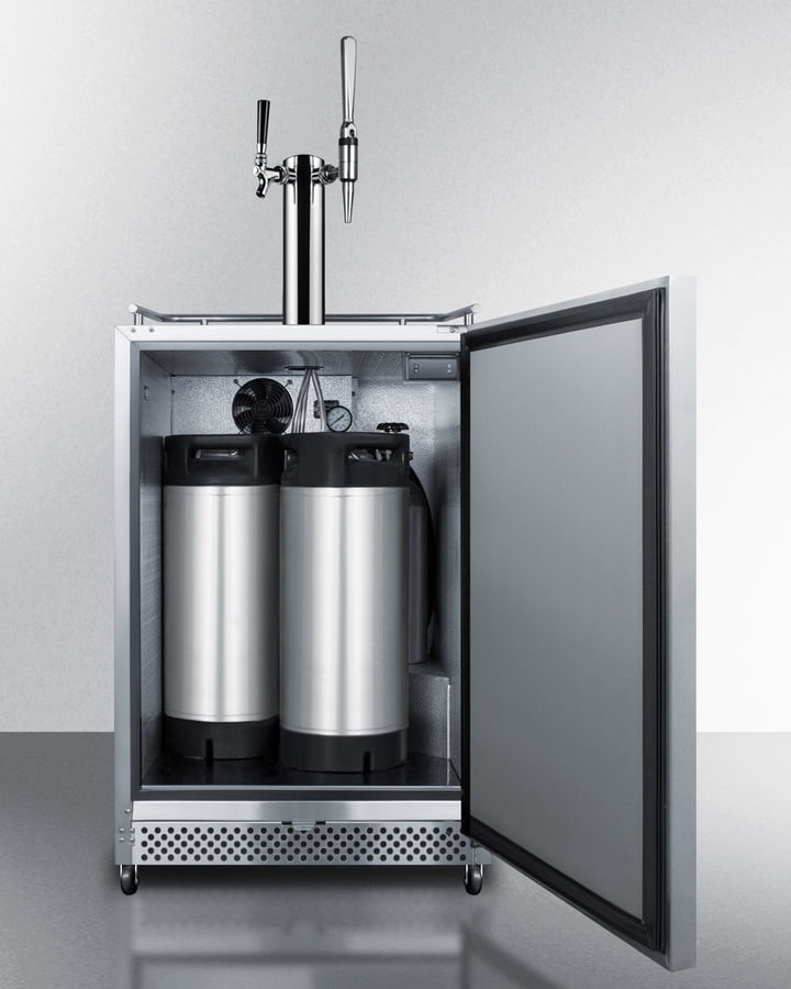 Summit SBC695OSCMTWIN 24" Wide Built-In Outdoor Coffee Kegerator