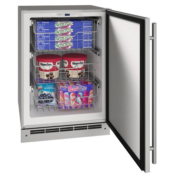 U-Line UOFZ124SS01B 24" Convertible Freezer With Stainless Solid Finish (115 V/60 Hz Volts /60 Hz Hz)