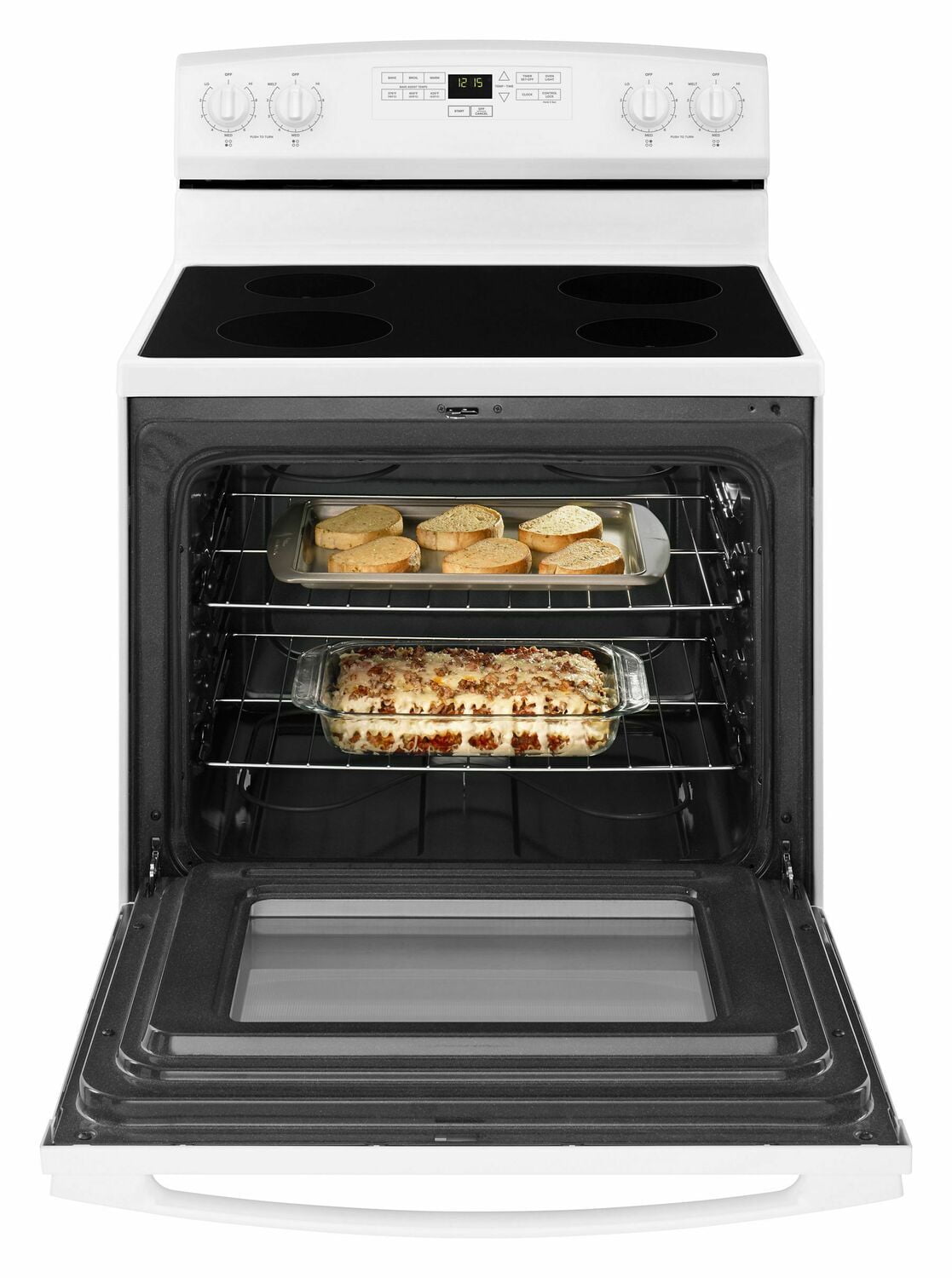Amana AER6303MFW 30-Inch Electric Range With Extra-Large Oven Window - White