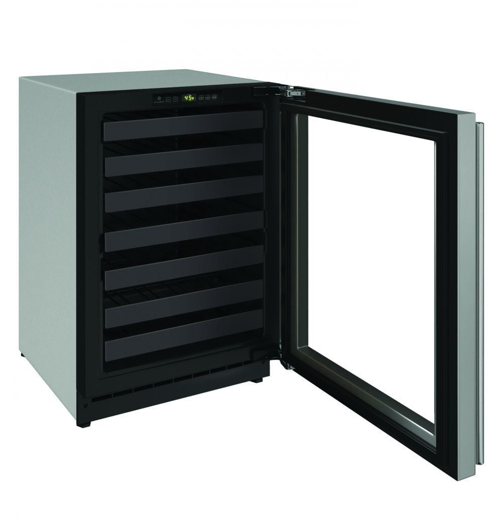 U-Line U2224WCS15A 2224Wc 24" Wine Refrigerator With Stainless Frame Finish And Left-Hand Hinge Door Swing (115 V/60 Hz Volts /60 Hz Hz)