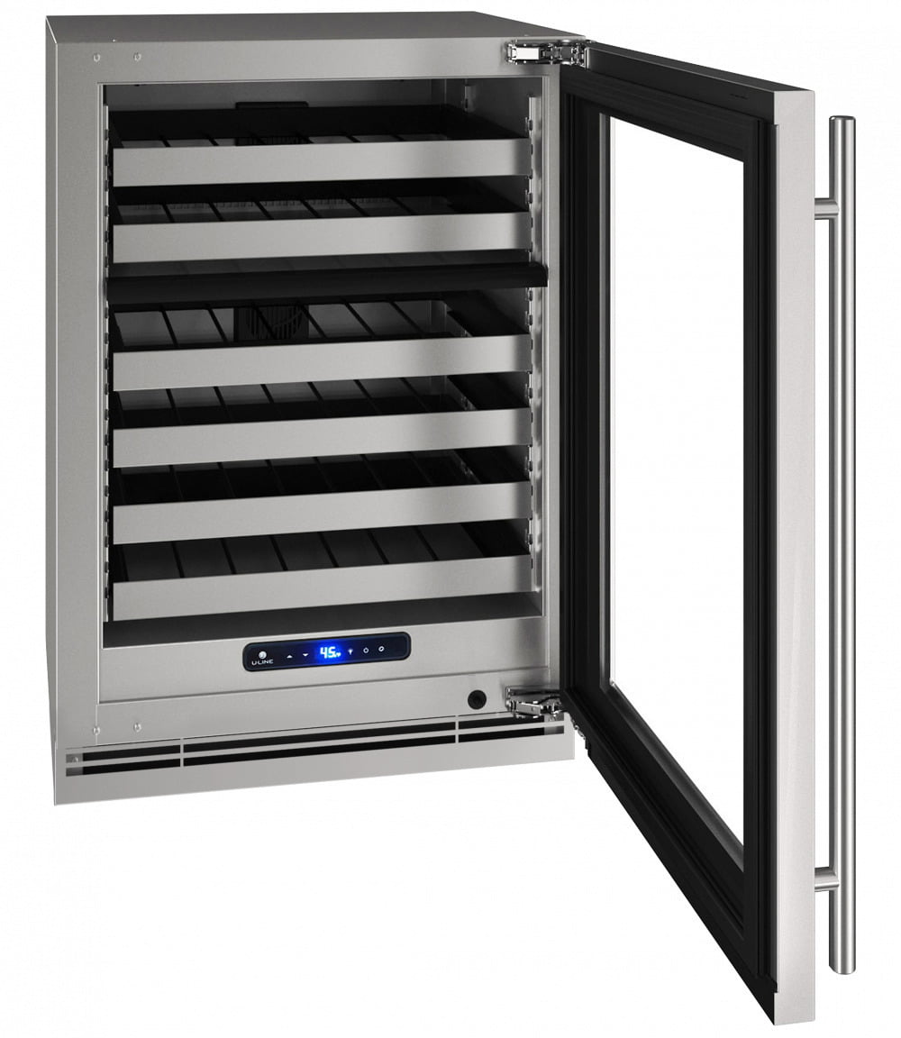U-Line UHWD524SG51A Hwd524 24" Dual-Zone Wine Refrigerator With Stainless Frame Finish And Left-Hand Hinge Door Swing (115 V/60 Hz Volts /60 Hz Hz)