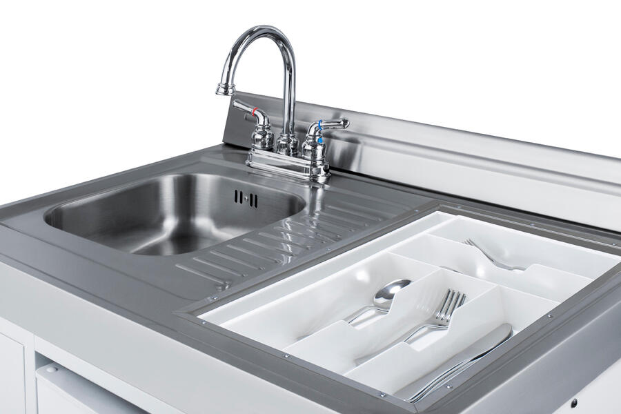 Summit ACK54COILW 54" Wide All-In-One Kitchenette With Electric Coil Range