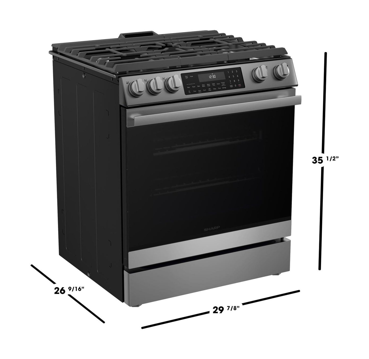 Sharp SSG3065JS 30 In. Gas Convection Slide-In Range With Air Fry