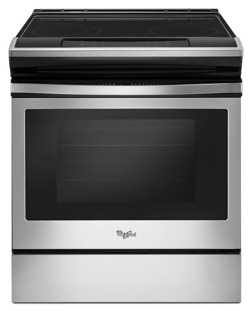Whirlpool WEE510SAGS 4.8 Cu. Ft. Guided Electric Front Control Range With The Easy-Wipe Ceramic Glass Cooktop