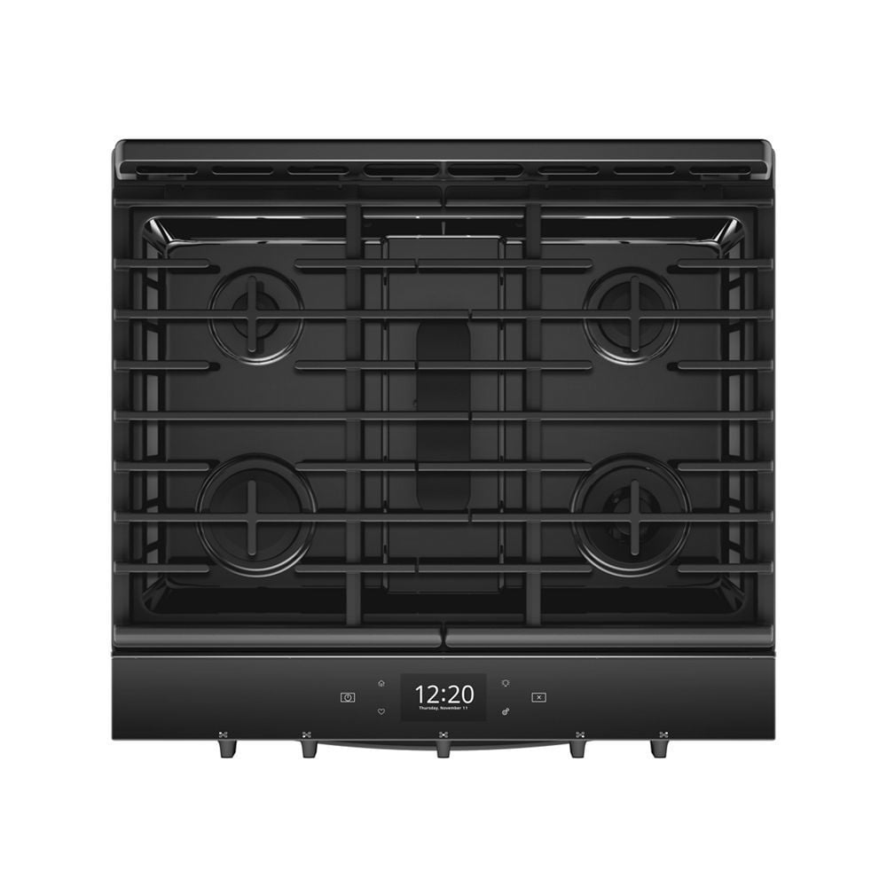 Whirlpool WEG750H0HB 5.8 Cu. Ft. Smart Slide-In Gas Range With Ez-2-Lift Hinged Cast-Iron Grates