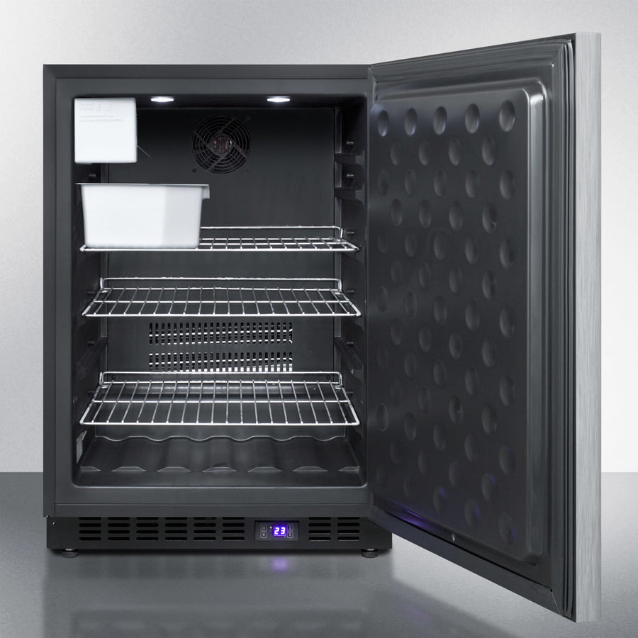 Summit SCFF53BXSSHHIM 24" Wide Built-In All-Freezer With Icemaker