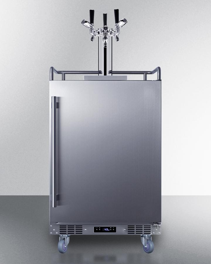 Summit BC74OSCOMTRIPLE 24" Wide Built-In Outdoor Commercial Beer Kegerator