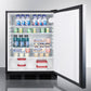 Summit FF7BBISSHHADA Ada Compliant Built-In Undercounter All-Refrigerator For General Purpose Or Commercial Use, Auto Defrost W/Ss Door, Horizontal Handle, And Black Cabinet
