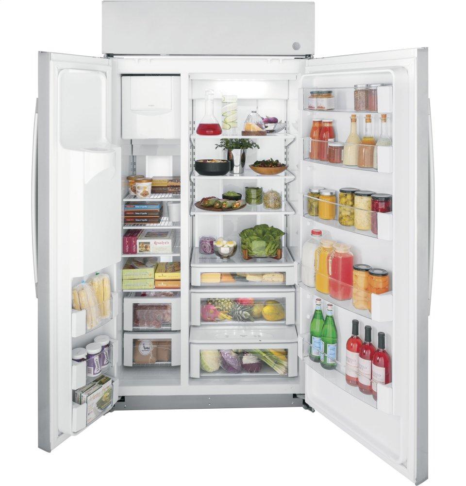 Ge Appliances PSB42YSNSS Ge Profile&#8482; Series 42" Smart Built-In Side-By-Side Refrigerator With Dispenser