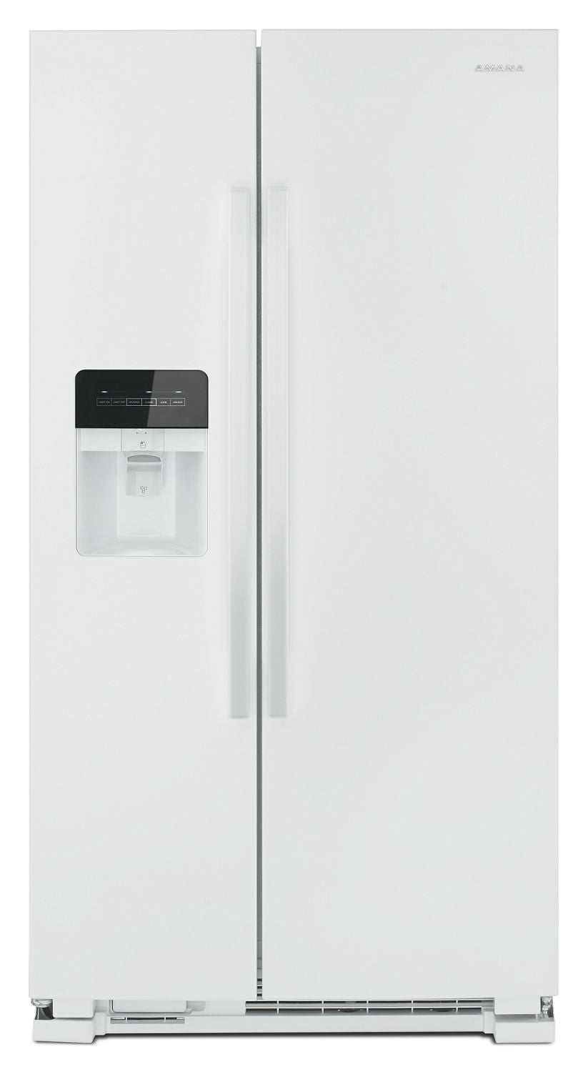 Amana ASI2575GRW 36-Inch Side-By-Side Refrigerator With Dual Pad External Ice And Water Dispenser White