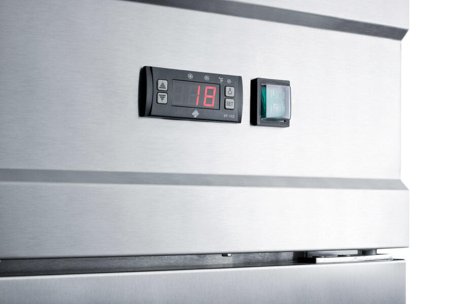 Summit SCFF496 Commercially Approved Frost-Free Reach-In Two-Door Freezer In Complete Stainless Steel; Replaces Scff495
