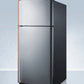 Summit BKRF18PLCP 18 Cu.Ft. Break Room Refrigerator-Freezer With Pure Copper Handles And Factory-Installed Nist Calibrated Alarm/Thermometers