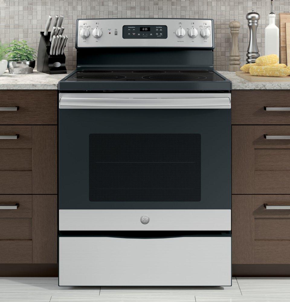 Ge Appliances JB655SKSS Ge® 30" Free-Standing Electric Convection Range
