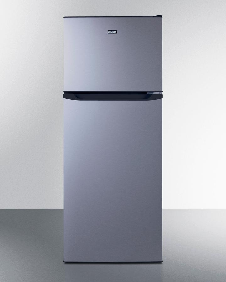 Summit FF1293SSIM 24" Wide Top Mount Refrigerator-Freezer With Icemaker