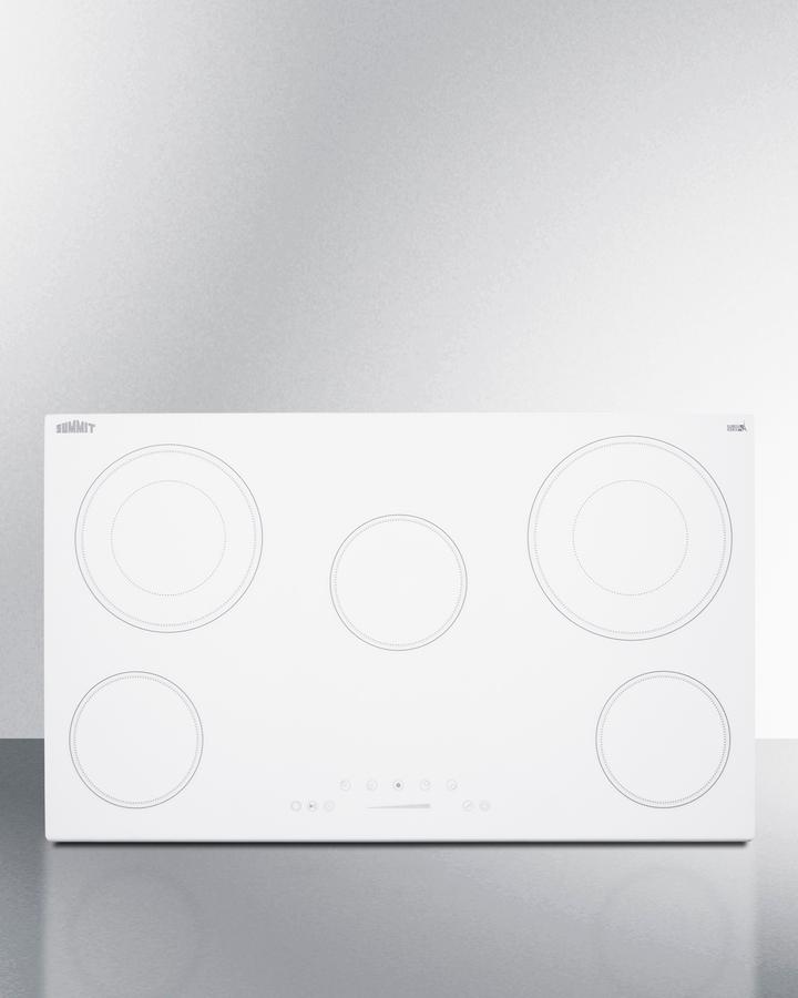 Summit CR5B36TXW 36" Wide 208-240V 5-Burner Radiant Cooktop