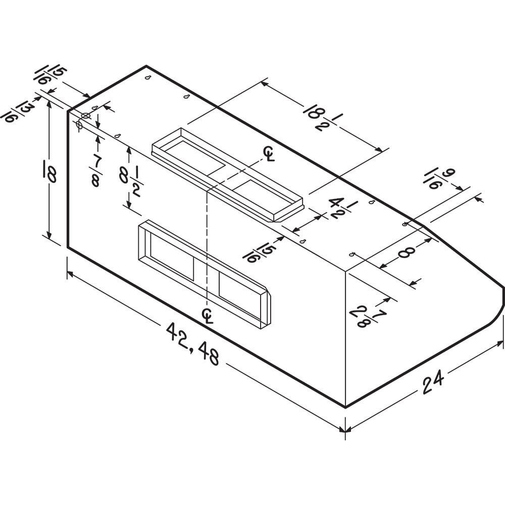 Broan E6048TSS Broan® 48-Inch Convertible Wall-Mount Canopy Range Hood W/ Heat Sentry , 1200 Cfm, Stainless Steel