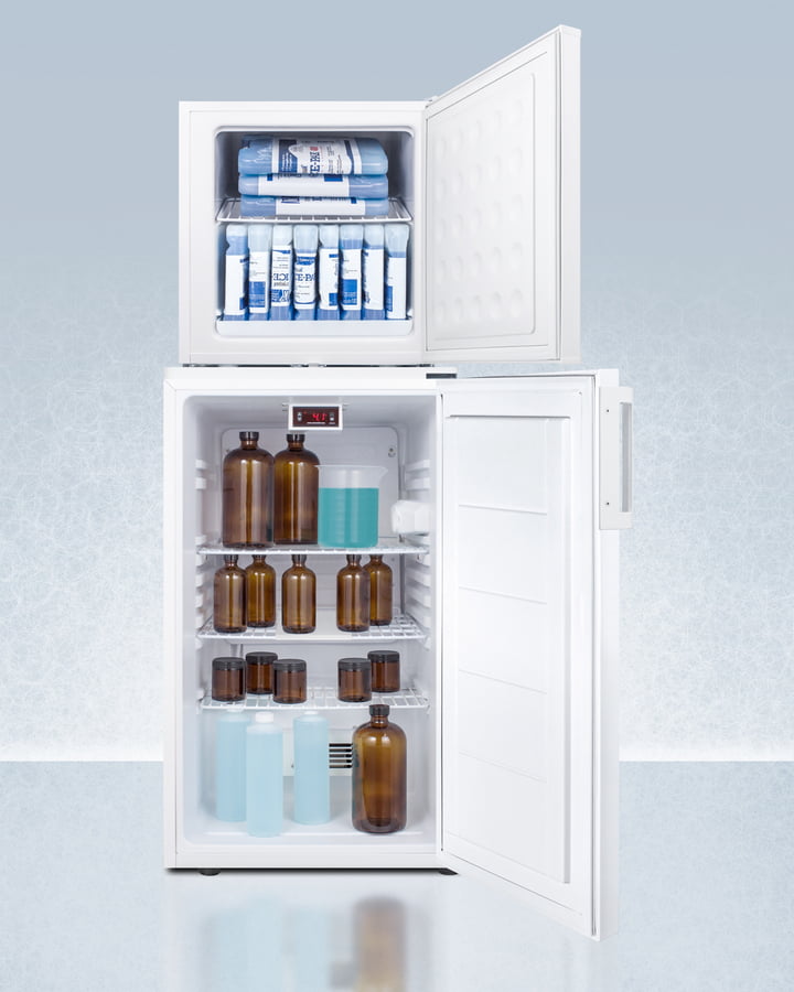 Summit FF511LFS24LSTACKPRO Ff511Lpro Auto Defrost All-Refrigerator With Digital Controls And Compact Manual Defrost Fs24Lpro All-Freezer With Stacking Rack, Both With Factory-Installed Probe Holes